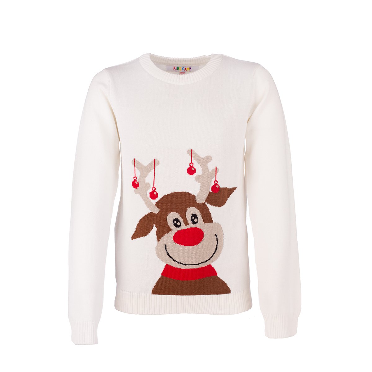 Christmas Sweater Kids - Reindeer White