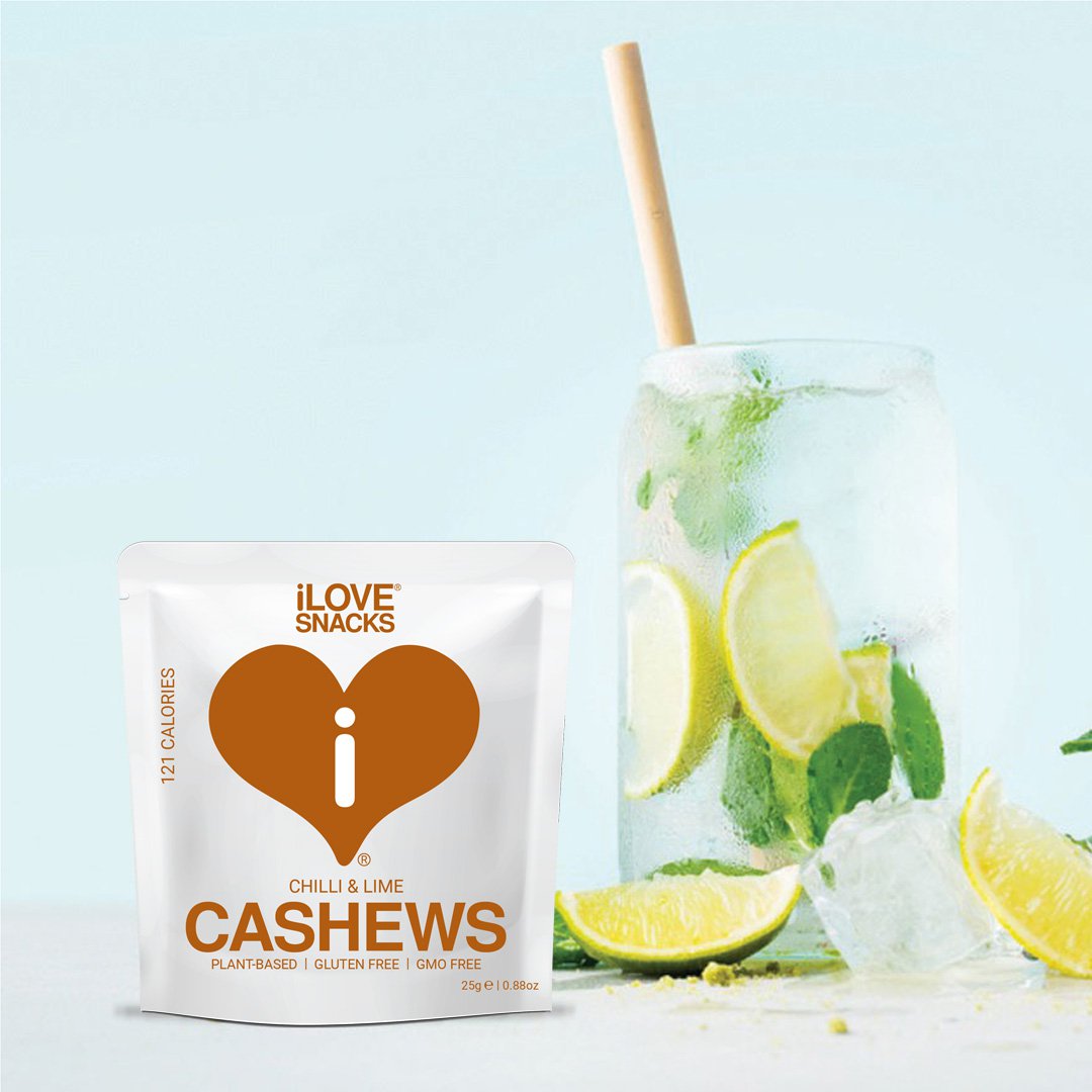 iLOVE SNACKS Chilli & Lime Cashews 22g
