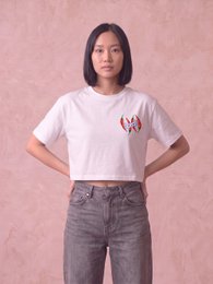 Cropped T-shirt voor dames, 180 g