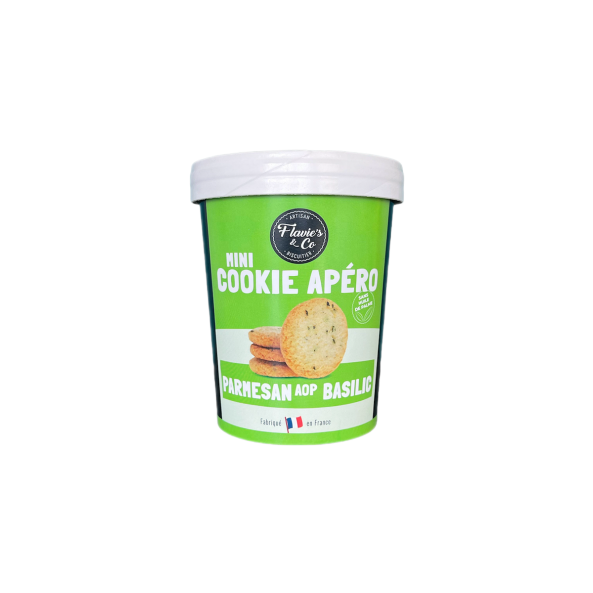Mini-aperitiefkoekjes: Parmezaanse kaas A.O.P. - Basilicum
