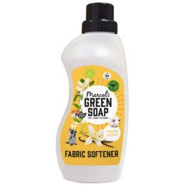 Fabric softener with vanilla and cotton scent, 750ml bottle.