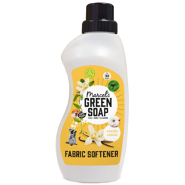 Fabric softener with vanilla and cotton scent, 750ml bottle.
