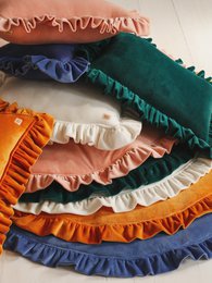 Mata Soft Velvet z Falbanką „Apricot”