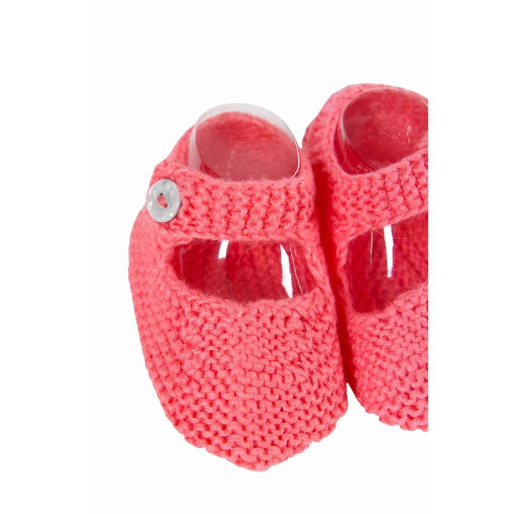 Zapatitos de Punto para Bebé con Tira y Botón