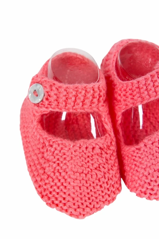 Zapatitos de Punto para Bebé con Tira y Botón