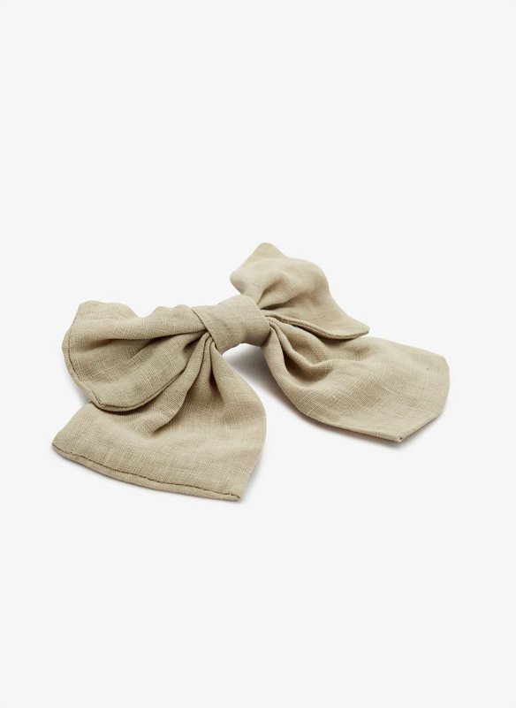 Hair clip Jasmine linen beige