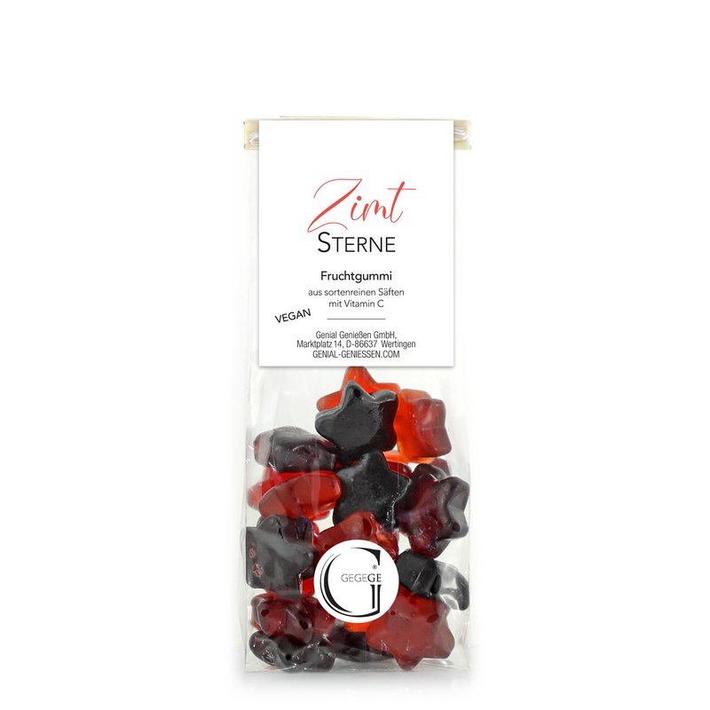 Zimtsterne – Fruchtgummis VEGAN 75g