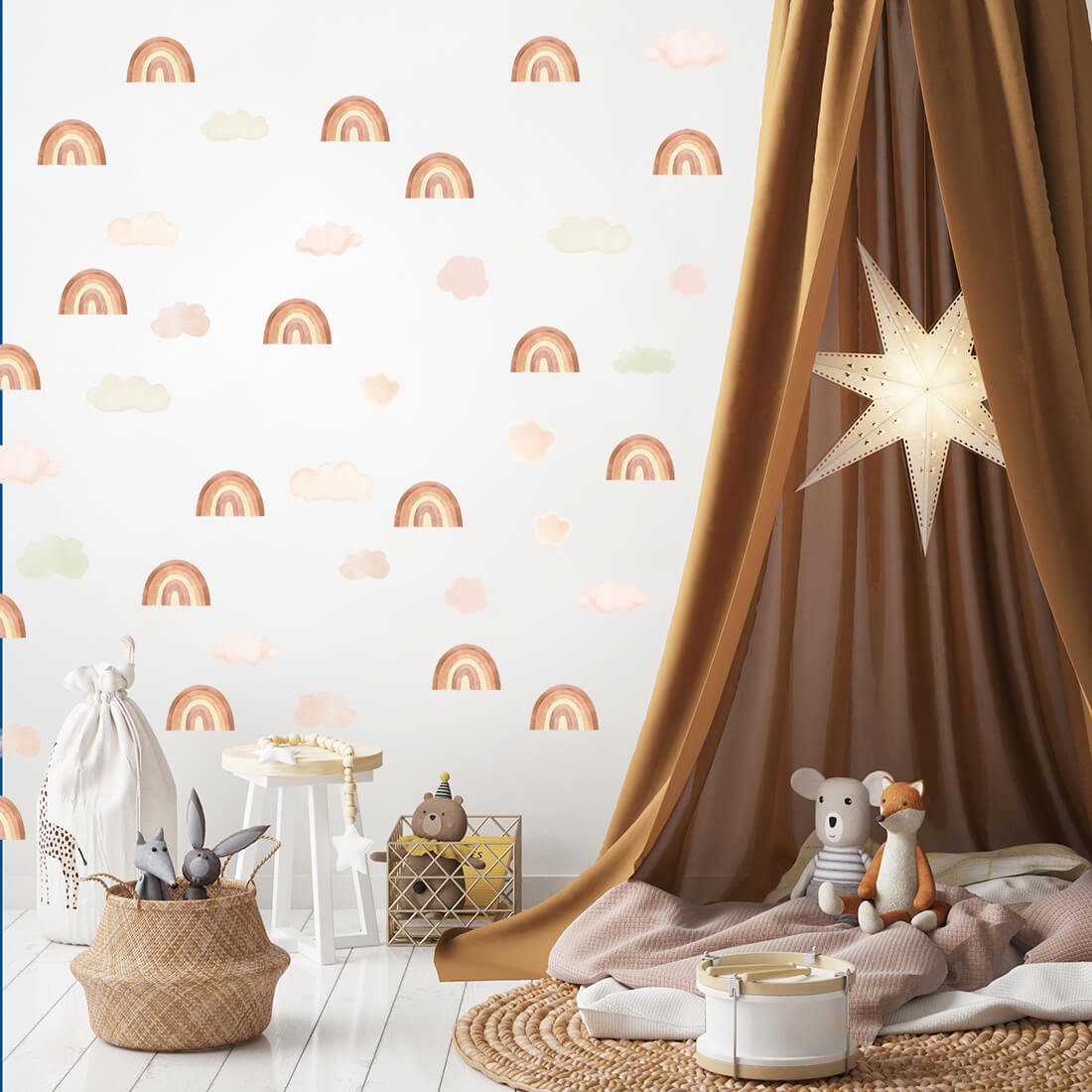 Wandaufkleber | Mini-Regenbogen Beige