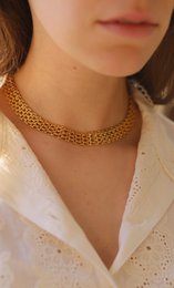 Oliveira – Gold-Silber-Mesh-Choker-Halskette
