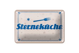 Targa in metallo con scritta "Decorazione cucina stella" 18x12 cm