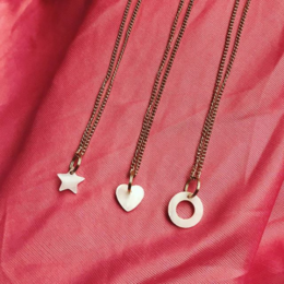 Minimalist white shell heart pendant necklace | by Ifemi Jewels