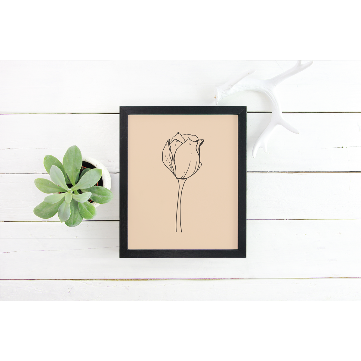 Minimale tulpenposter