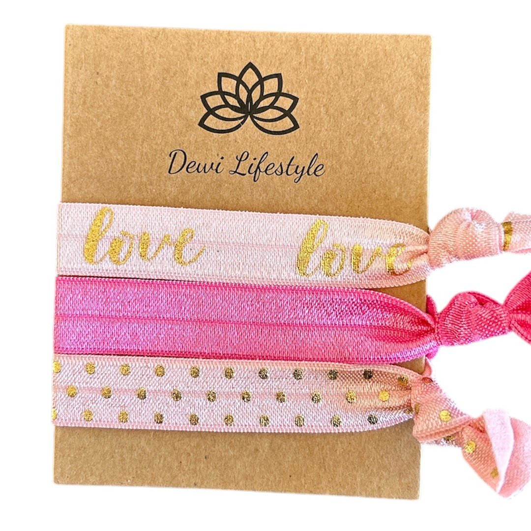 Elastiekjesset Love Pink