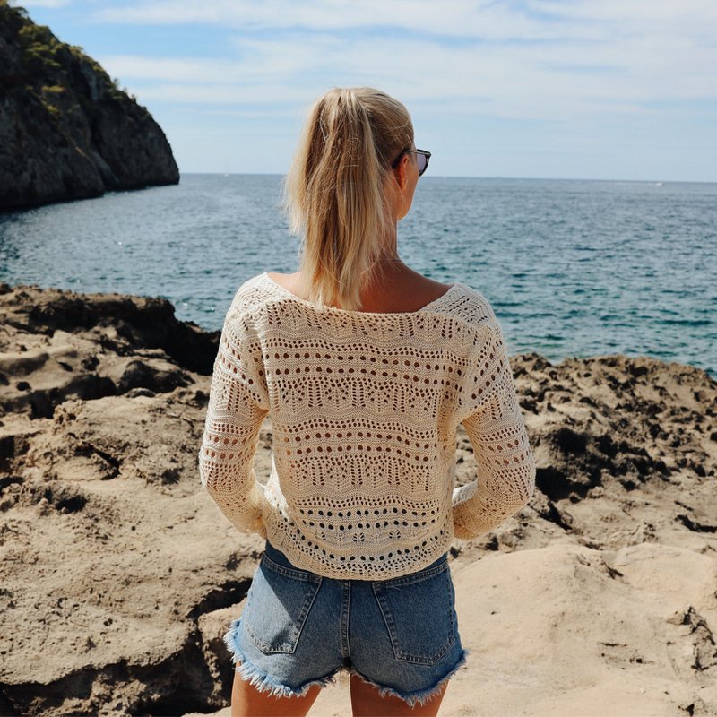 Haut court au crochet "Milano"