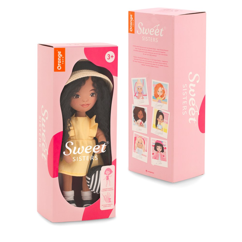 Soft toy, Sweet Sister - Tina in a Yellow Dress + bonus accessories set (35cm)