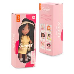 Soft toy, Sweet Sister - Tina in a Yellow Dress + bonus accessories set (35cm)