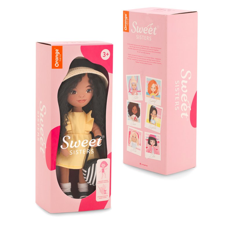 Soft toy, Sweet Sister - Tina in a Yellow Dress + bonus accessories set (35cm)