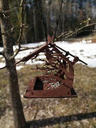 Vogelhäuschen – Hängendes Vogelhäuschen aus Holz