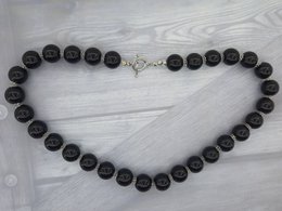 #28 Vintage zwarte parel ketting 