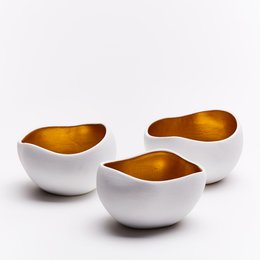 Kerzenhalter 3er-Set – GOLD-Teelichthalter