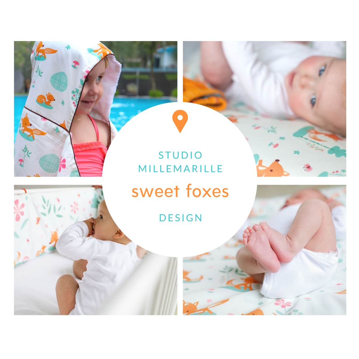 Burp Cloth SWEET FOXES