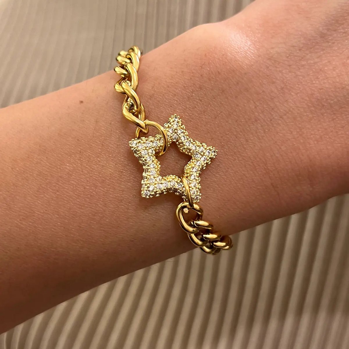 Star Bracelet W White Zirkonia's