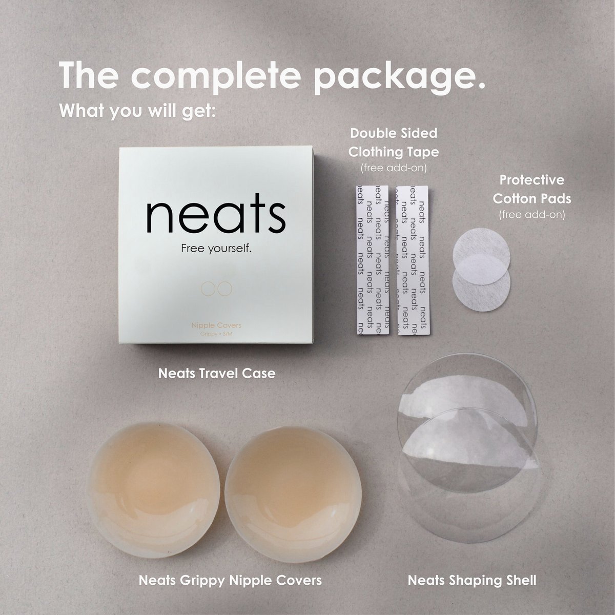 Neats Grippy siliconen tepelcovers - 1 paar (karamel)