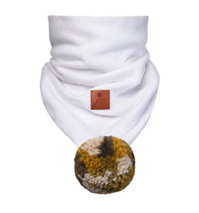 Winter bandana ALPACA BOHO White Green M