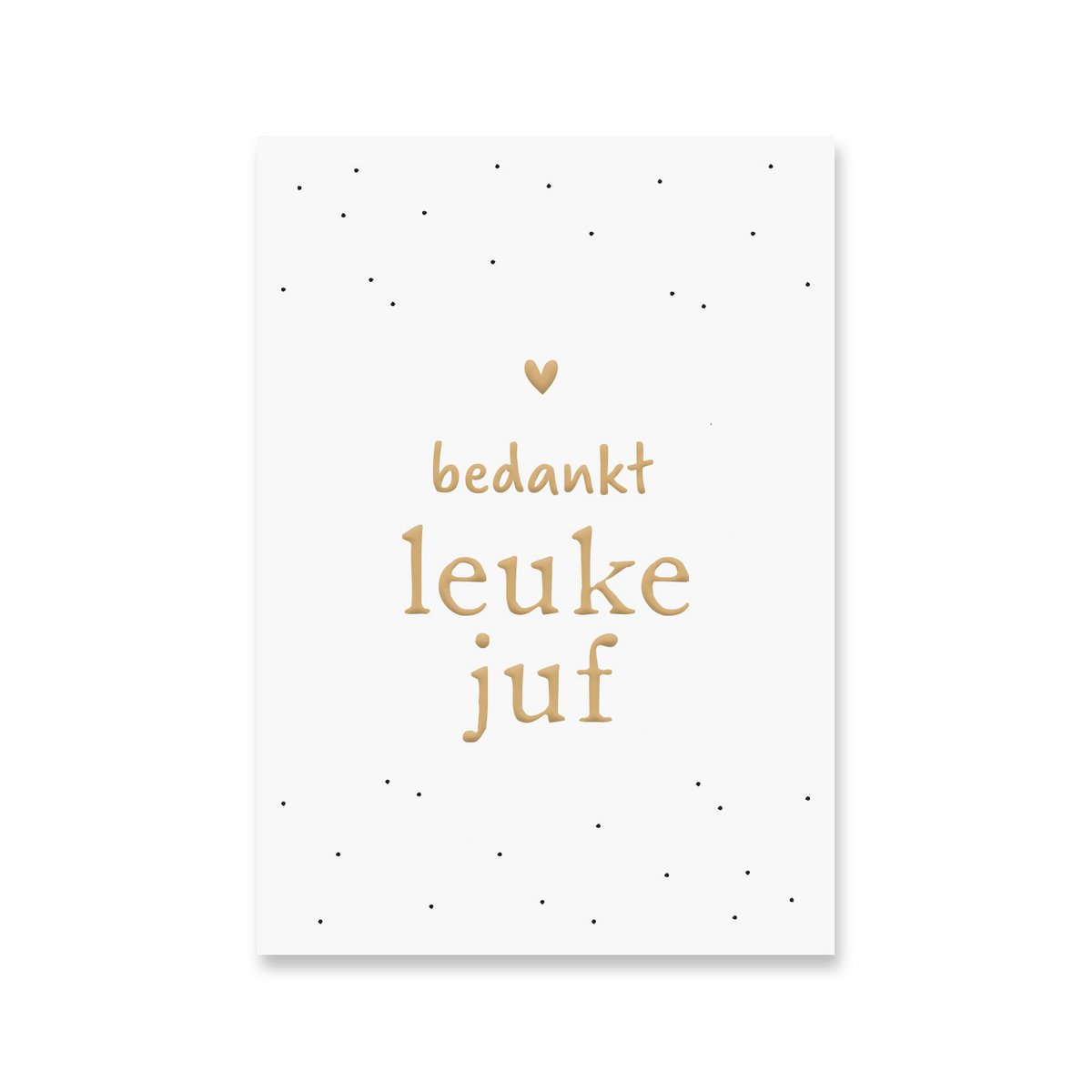 carte Merci professeur | feuille d'or