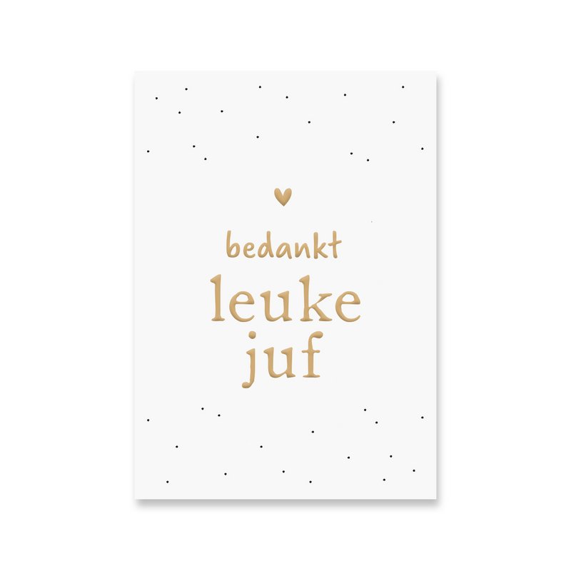 Karte Danke Lehrer | Goldfolie