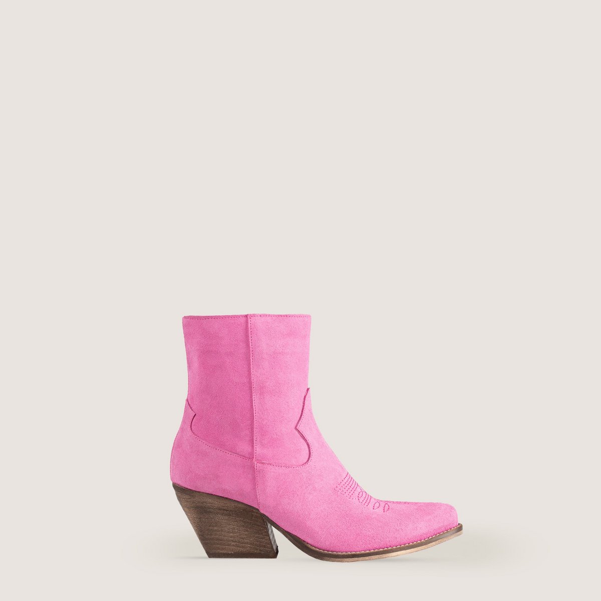Janice Fucsia Texan Ankle Boots