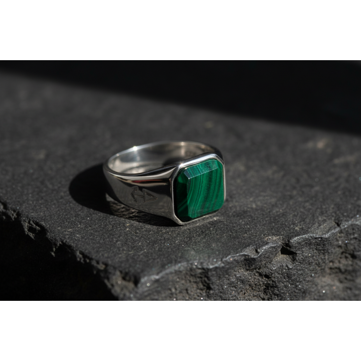 Ring HORUS MALACHIT | 925 Silber
