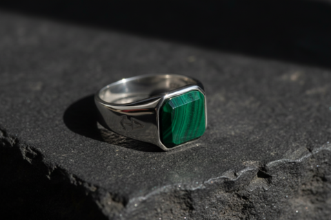 Ring HORUS MALACHIT | 925 Silber