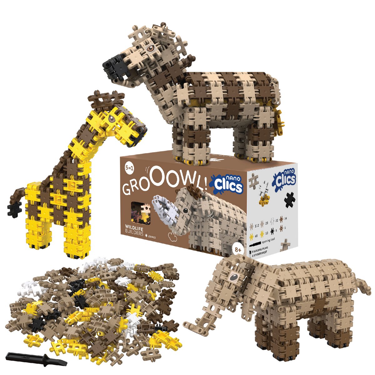 Nano Clics - Dierenbouwers - 250st
