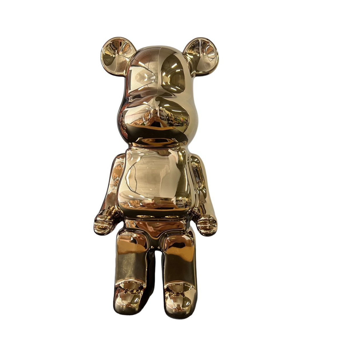 Ceramic bear 28cm gold Copy
