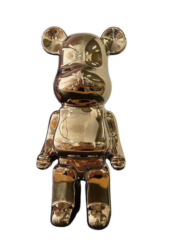 Ceramic bear 28cm gold Copy