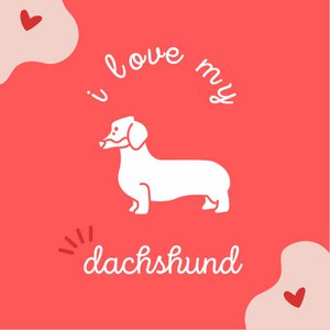 Fliese mit Zitat | Ich liebe meinen Dackel