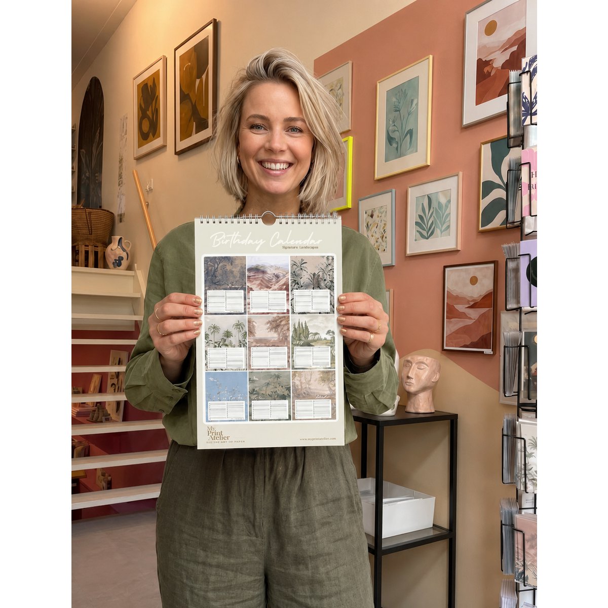 Birthday Calendar Signature Landscapes - Annet Weelink Design Landscapes - A4 - Perpetual Calendar - Premium Paper