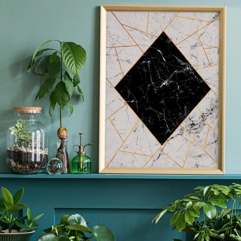 Marmor diamanttryk