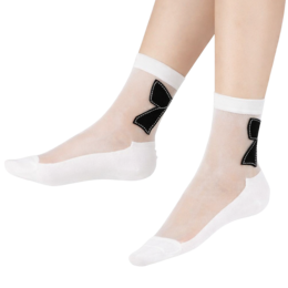 Resistente transparante voile sokken - Be a Gift - Wit