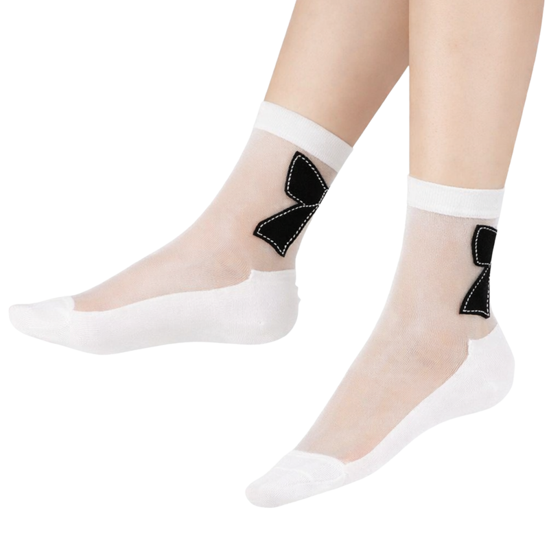 Resistente transparante voile sokken - Be a Gift - Wit