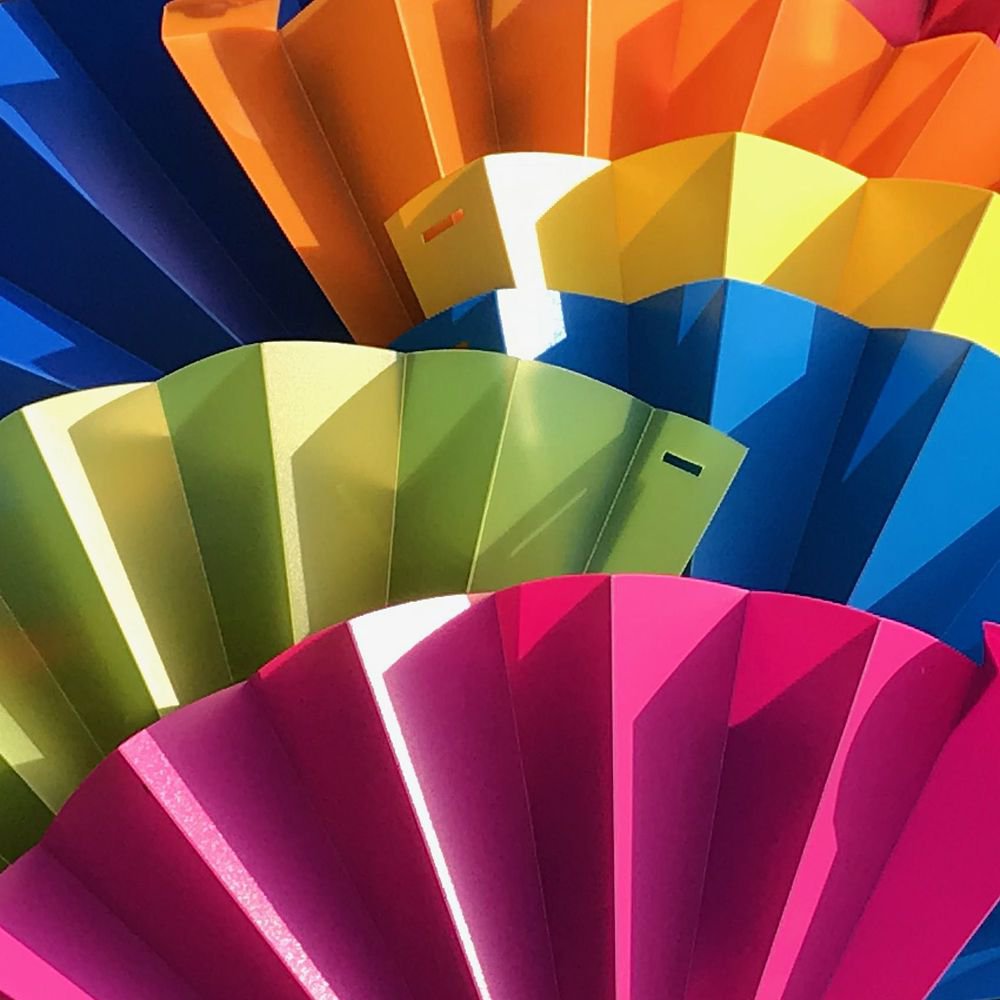Fans, hand fans, fan, counter box, ten colors