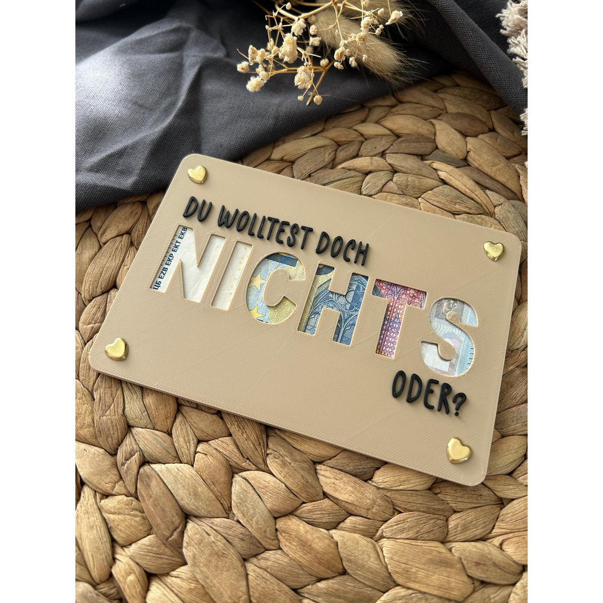 Money gift card - creative packaging for money gifts - financial injection, thank you & gift idea Thank you You didn't want anything