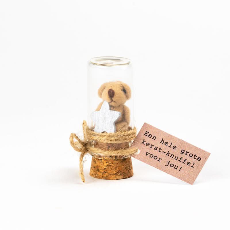 In einer Flasche Weihnachtsumarmung braun tragen
