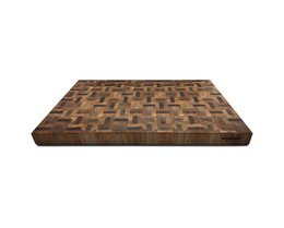 Planche à découper à motifs en bois à double grain de bout