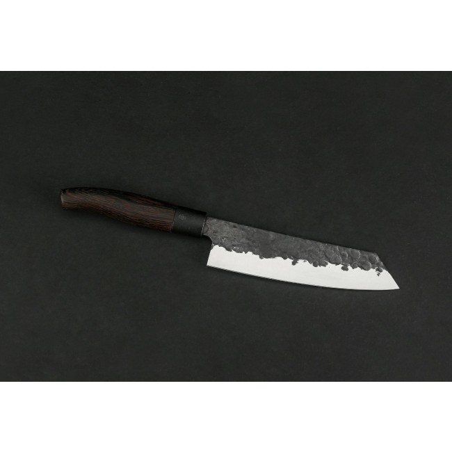 TAKAHIRO MIYAZAKI - Santoku bocho Okii - Couteau Santoku 7 pouces, lame en acier papier bleu japonais
