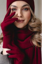 PENELOPE scarf – 100% merino wool – burgundy