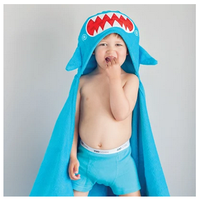 Zoocchini Kinderhandtuch mit Kapuze - Sherman the Shark