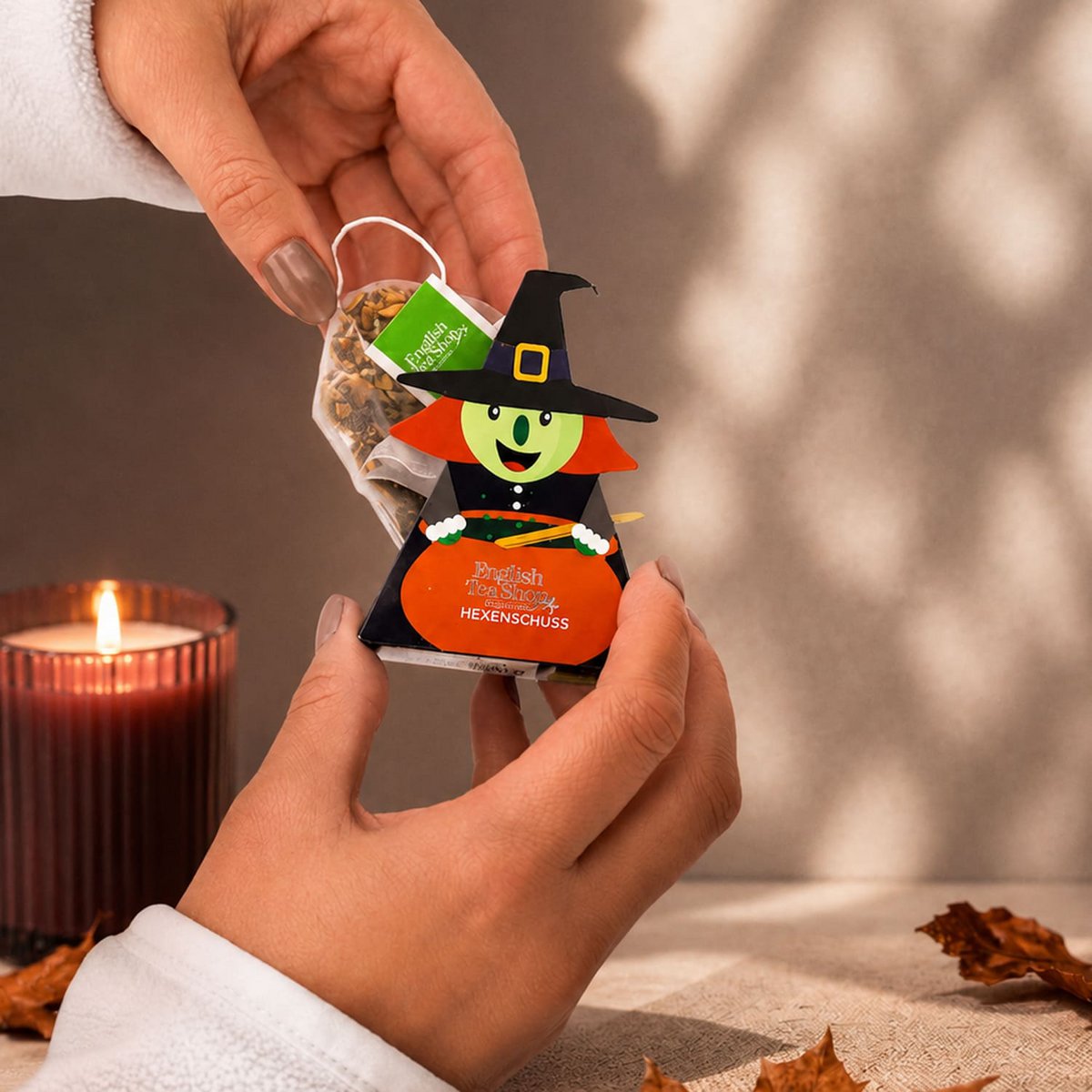 ETS - Hexe "Hexenschuss", Halloween Geschenk, BIO Tee, 1 Pyramidenbeutel