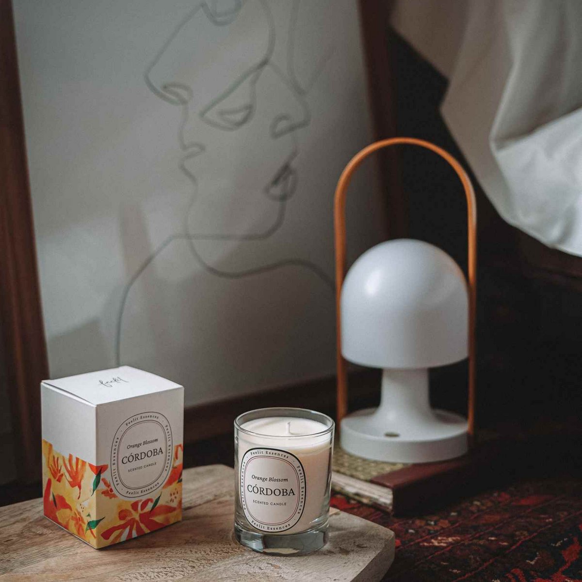 Soy scented candle. Orange blossom fragrance. Cordoba Collection
